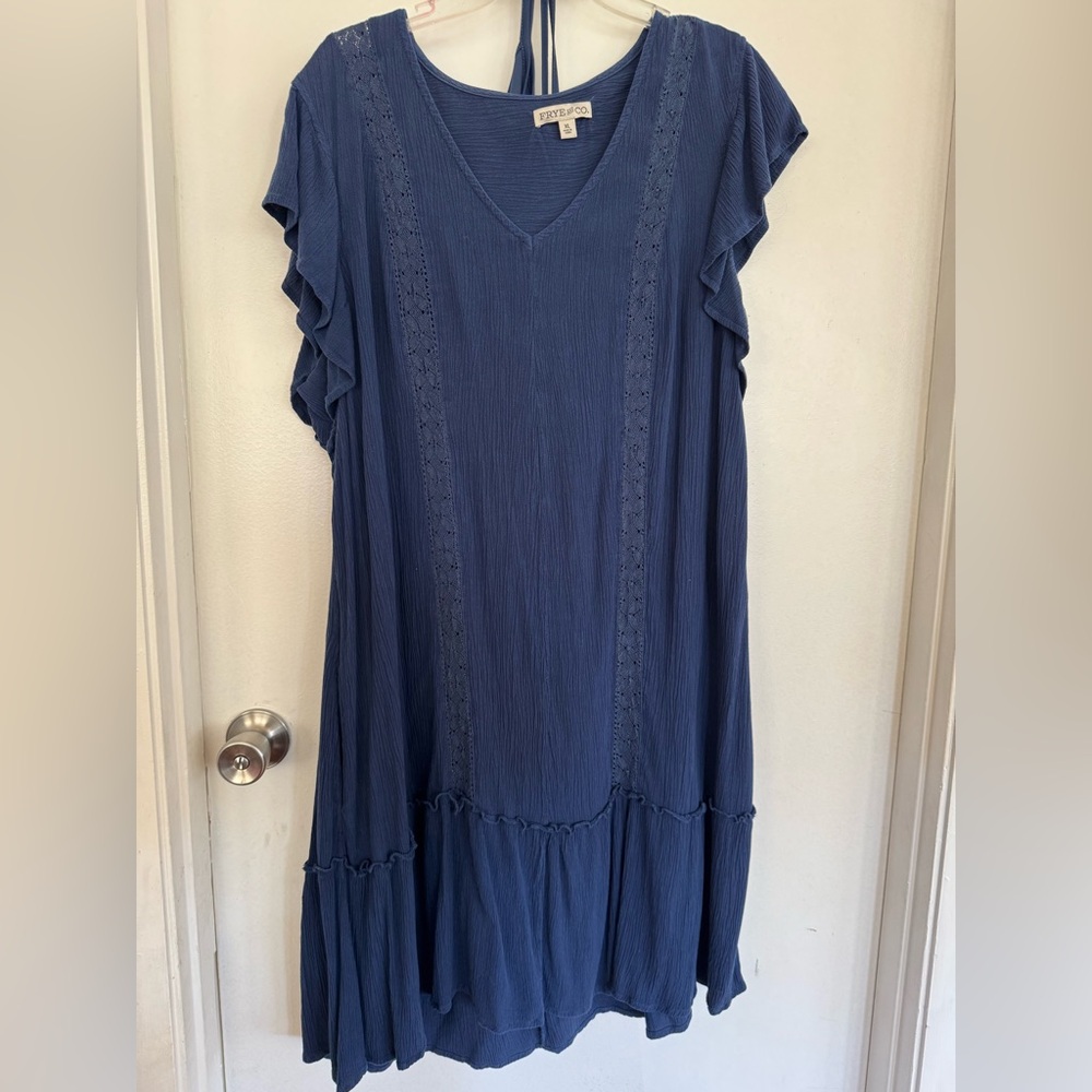 Frye Ruffle Sleeve lined dress
